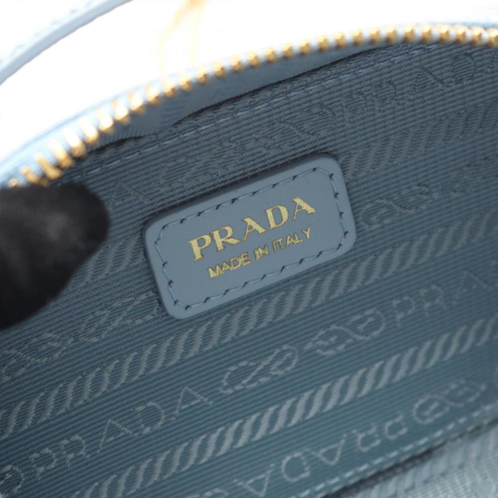 PRADA Blue Leather Saffiano Shoulder Bag - Picture 5 of 6